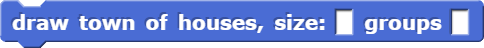 draw town of houses, size: () groups: ()