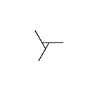 A small triangle with the clockwise end of each side extended 20 steps beyond the triangle. The full length of each side is 30 steps.