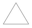 a drawing of a triangle