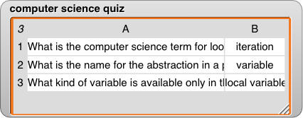 cs quiz watcher with first column expanded