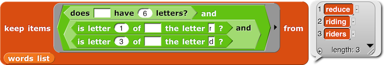 keeping words with 6 letters with 1st letter r and 3rd letter d