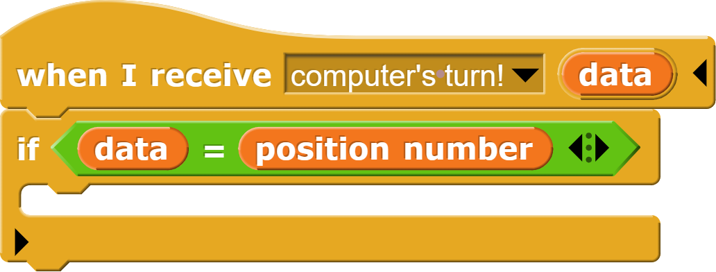 when I receive (any message) : if (message) = (square number) [nothing in script slot yet]