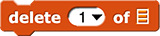 delete (1) of 'list input slot'